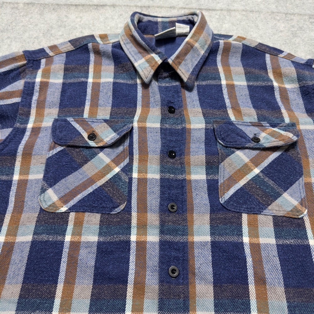 VTG 90s Prentiss Outdoors Plaid‎ Flannel Shirt Mens XL Heavy Cotton Made in USA - Picture 11 of 12